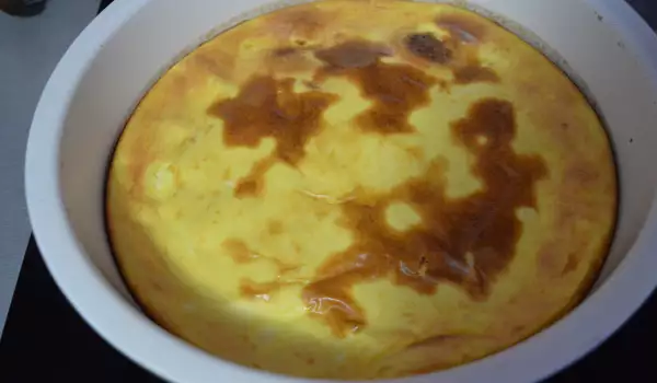 Omelette with Eggs and White Cheese