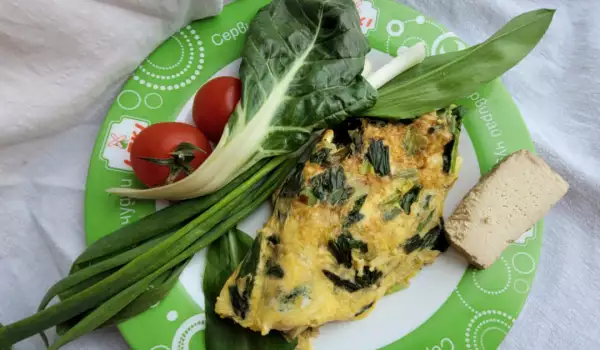 Omelet with Greens and Tofu