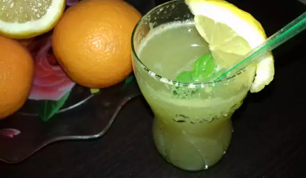 Homemade Orangeade with Mint and Lemon