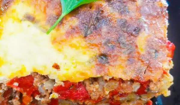 Minced Meat, Pepper and Rice Casserole