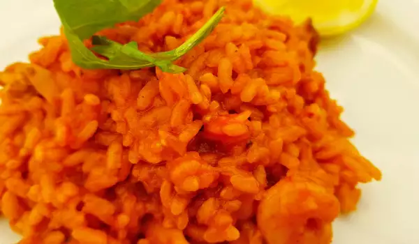 Rice with Tomatoes and Shrimp
