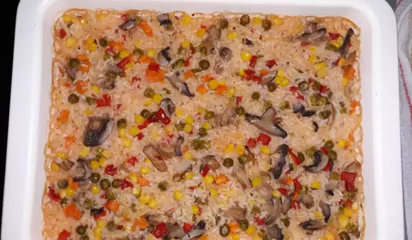 Oven-Baked Rice with Vegetables