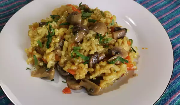 Rice with Mushrooms in a Multicooker