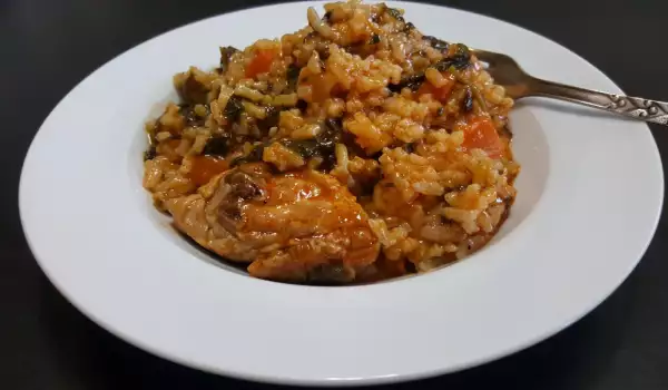 Rice with Chicken Wings and Tomatoes