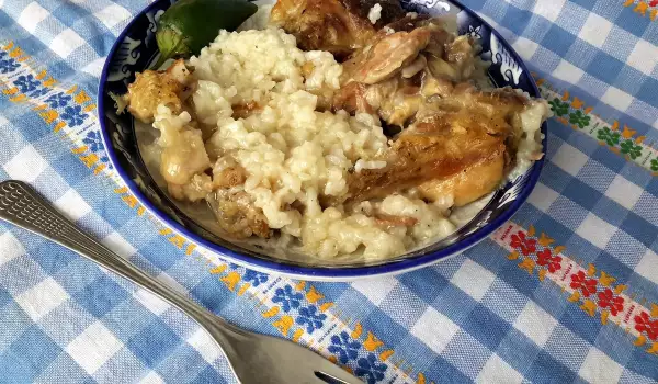 Oven-Baked Duck Wings with Rice