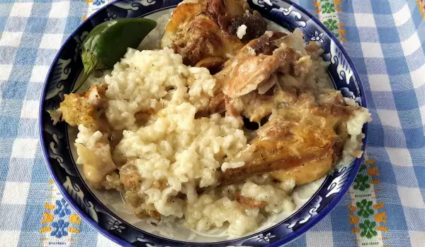 Oven-Baked Duck Wings with Rice