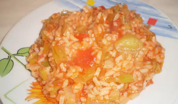Rice with Leeks and Tomatoes