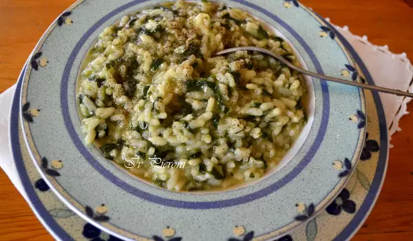 Stewed Spinach with Rice