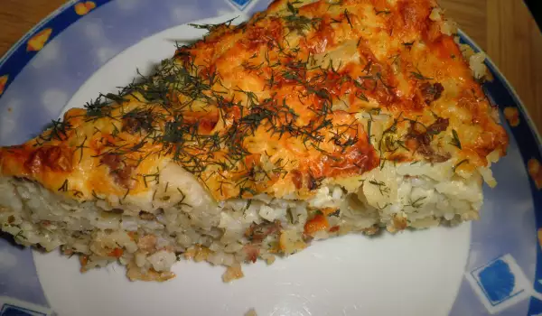 Oven-Baked Rice with Zucchini and Topping