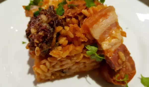 Rice with Sauerkraut, Smoked Bacon and Sausages