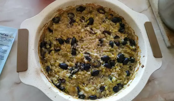 Leeks with Rice and Olives