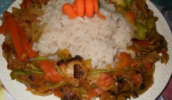 Pan-Fried White Rice with Vegetables