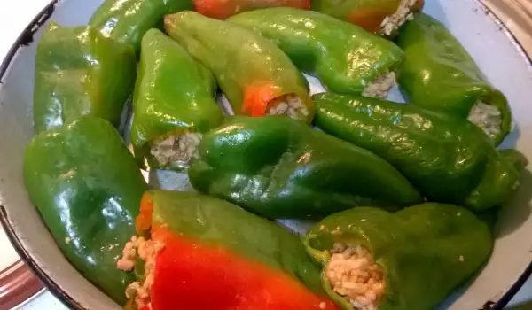 Stuffed Peppers with Mince and Rice