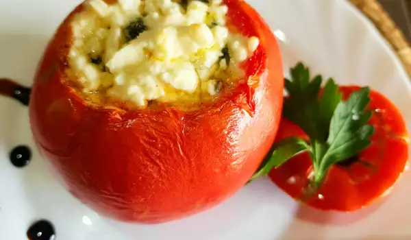 Stuffed Tomatoes with White Cheese and Butter