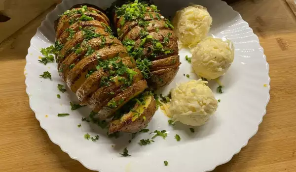Stuffed Potatoes with Bacon and Olive Oil
