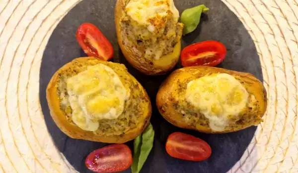 Stuffed Potatoes with Broccoli and Cheddar