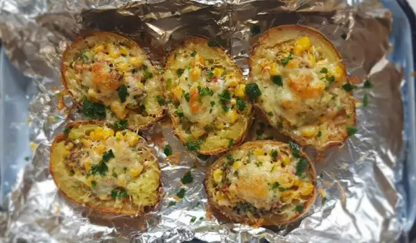 Stuffed Potatoes with Scamorza and Emmental