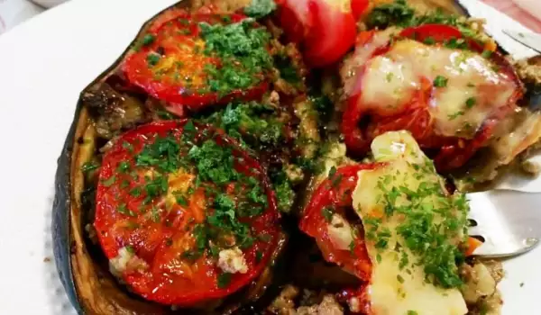Delicious Stuffed Eggplant, Baked in the Oven