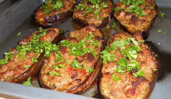 Pork Kebab in Eggplants