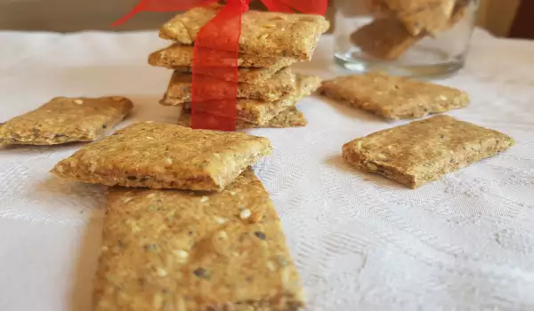 Wholemeal Crackers with Sesame, Flax and Pumpkin Seeds