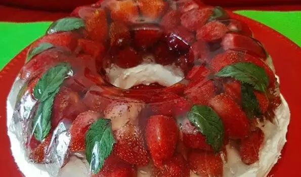 Strawberry Jelly Panna Cotta