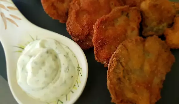 Breaded Oyster Mushrooms with Herbal Mayonnaise