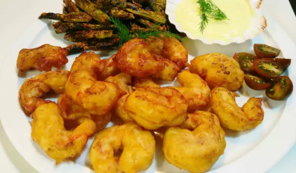 Breaded Shrimp with Beer and Breadcrumbs