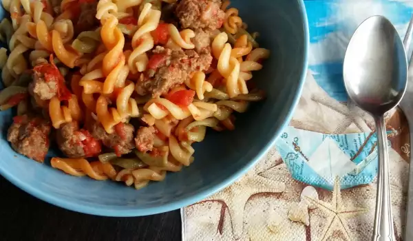 Pasta with a Juicy Sausage