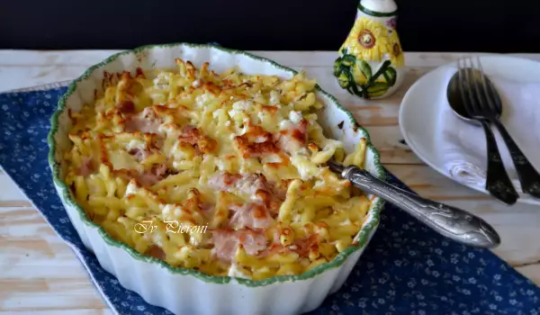 Oven-Baked Trofie Pasta with Ricotta and Ham