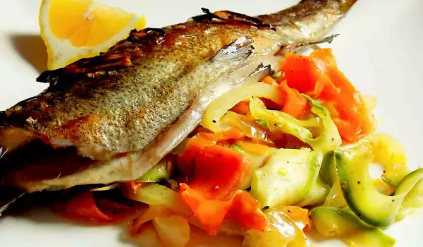 Oven-Baked Trout with Grilled Vegetables