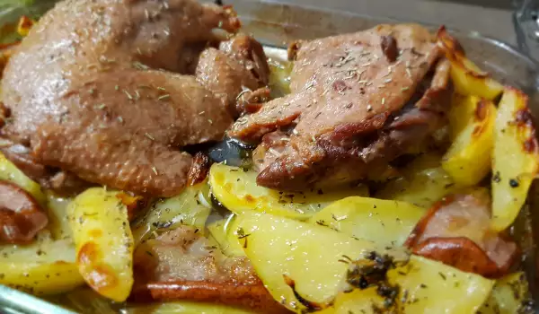 Duck with Pears and Potatoes