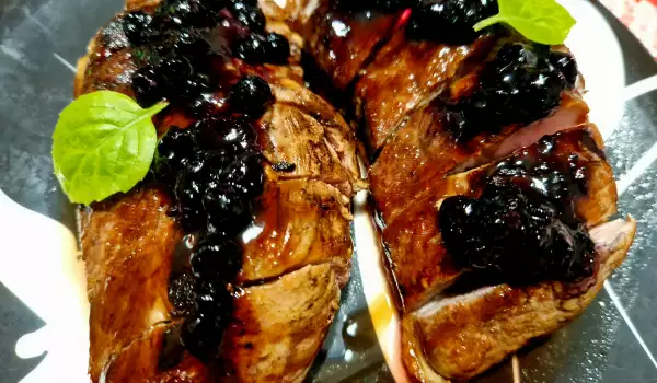 Duck Magret with Blueberries