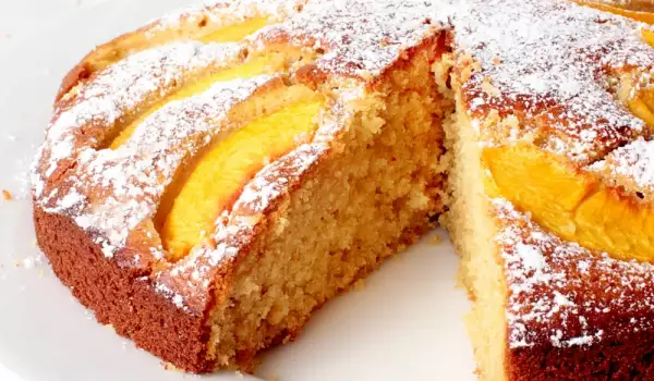 Cake with Peach Compote