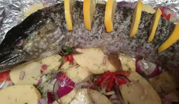 Whole Roasted Pike for a Holiday