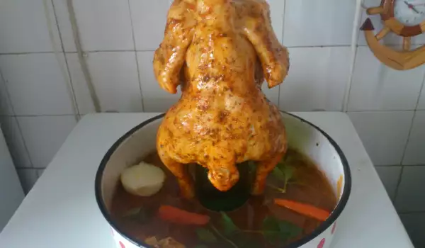 Baked Chicken on a Bottle
