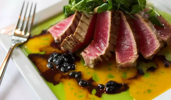Duck Magret with Blueberry Sauce