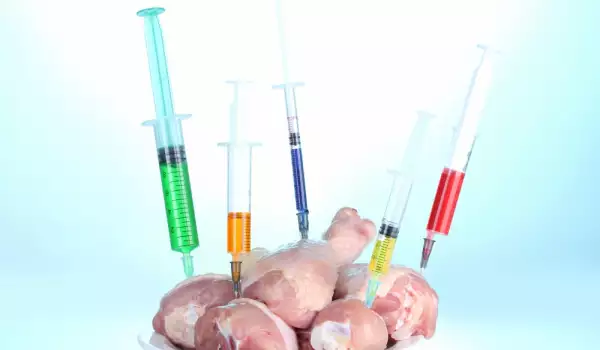 Chicken injected with substances