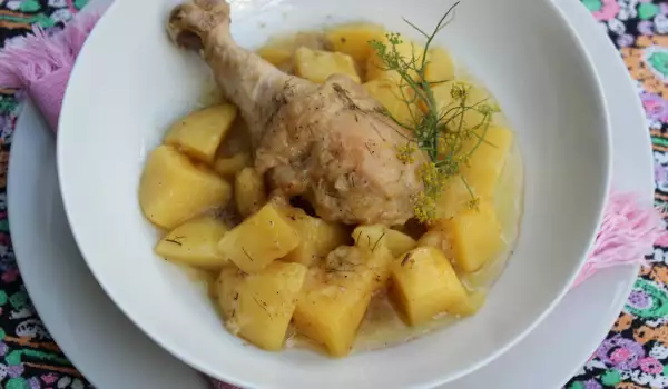 Tasty Chicken with Dill and White Wine