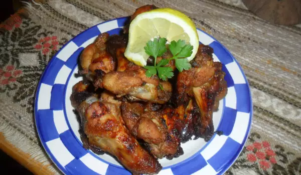 Oven-Baked Chicken Wings with Sweet Marinade