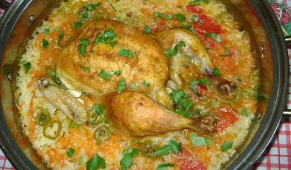 The Tastiest Chicken with Rice and Vegetables