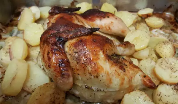 Chicken with Potatoes and White Wine