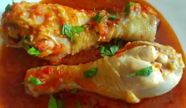 Delicious Chicken with Red Peppers and Beer