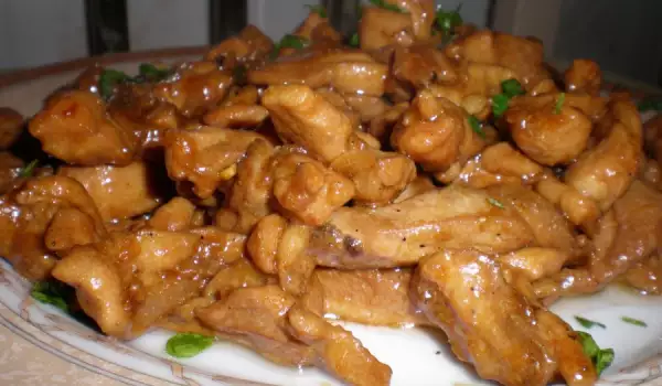 Chicken Breast Pieces with Soy Sauce