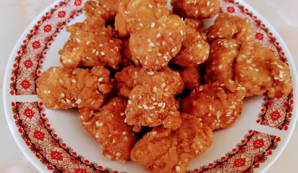 Chicken Bites with Honey and Sesame Seeds