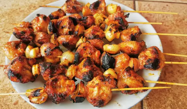 Grilled Chicken Butts with Soy Sauce