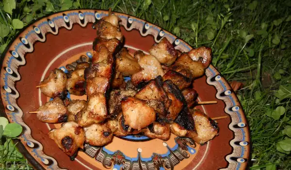 Grilled Chicken Butts with Soy Sauce