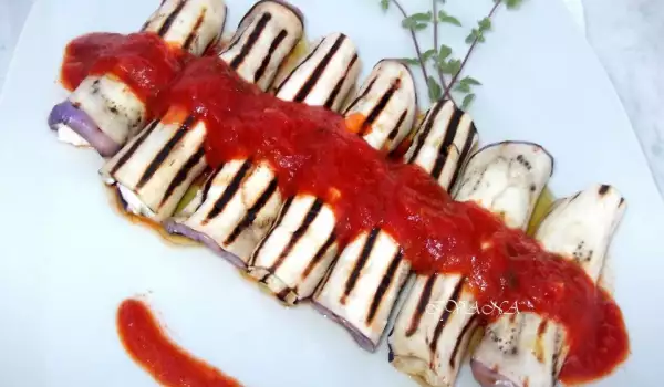 Eggplant Rolls with Cottage Cheese