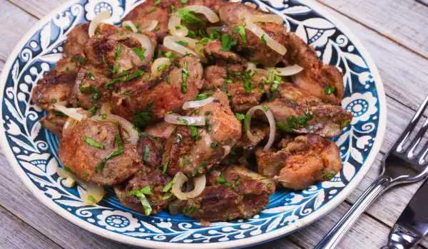 Pork Liver with Onions in the Oven