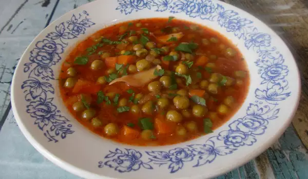 Vegan Pea Stew with Garlic