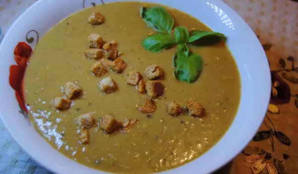 Vegan Pea and Mushroom Soup